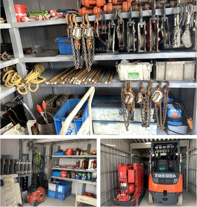100種以上の道具が揃っていてあまり体力を使わずに仕事ができるから